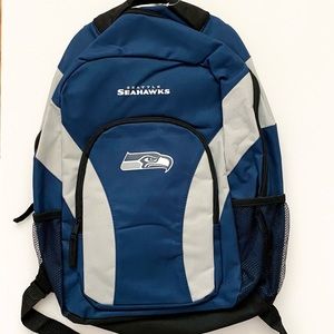 NFL SEATTLE SEAHAWKS Football Team School Bookbag Backpack Travel Bag Blue